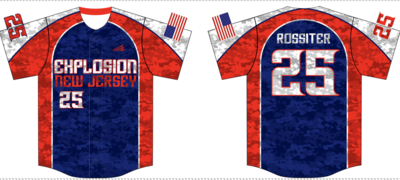 New Jersey Explosion Custom Baseball Jersey #10b