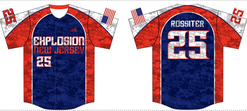 New Jersey Explosion Custom Baseball Jersey #10b