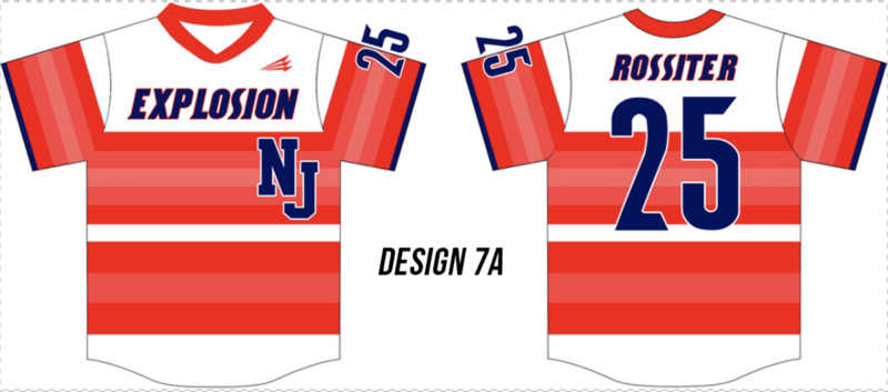 New Jersey Explosion Custom Baseball Jersey #7a