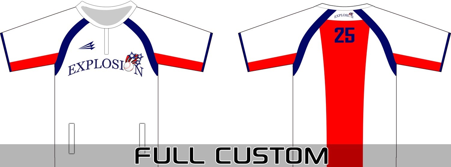 New Jersey Explosion Baseball Clutch Cage Jacket (White)