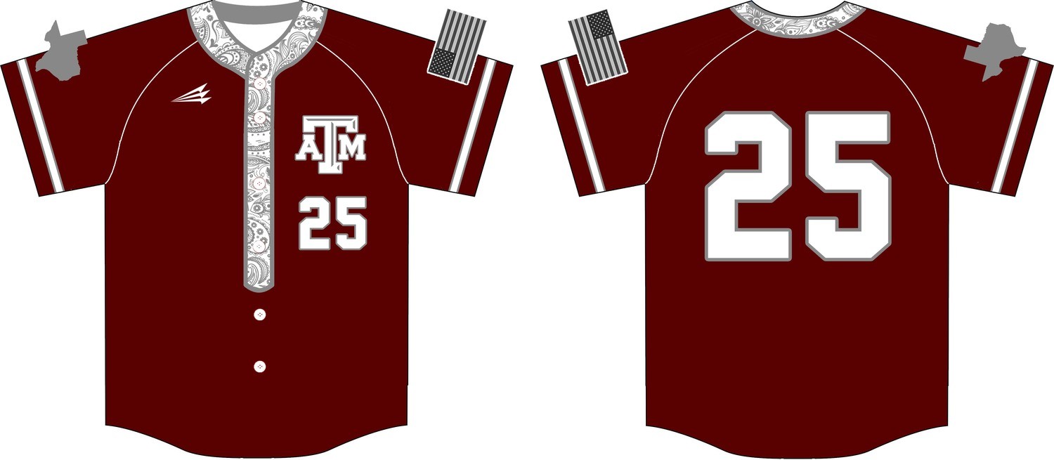 Texas A&amp;M Aggies Custom Baseball Jersey #1C