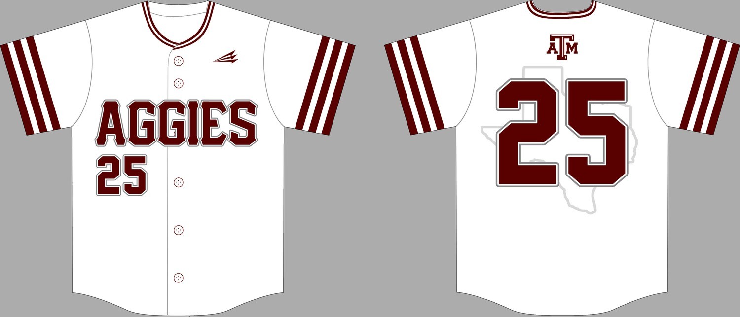Texas A&amp;M Aggies Custom Baseball Jersey #5B