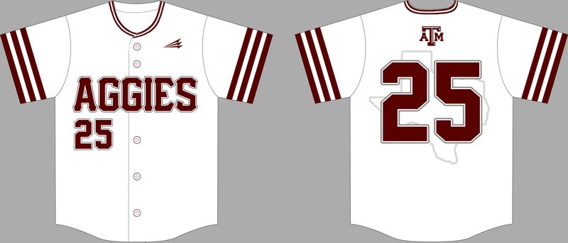 Texas A&amp;M Aggies Custom Baseball Jersey #5B
