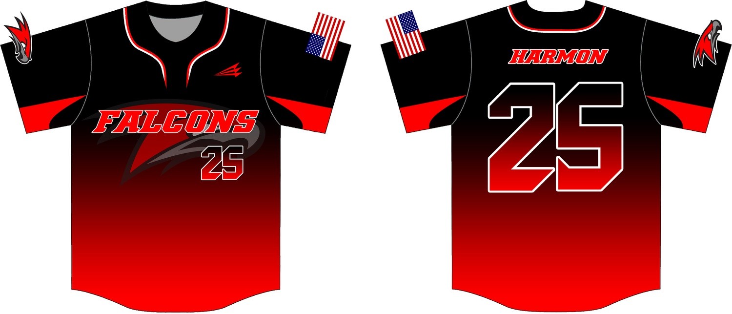 Fairfield Union Falcons Custom Baseball Jersey Design #1B