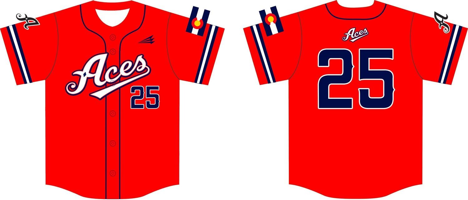 Colorado Aces Custom Baseball Jersey 2c