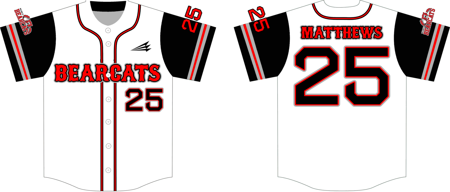 Bearcats (Matthews) Custom Baseball Jersey Design #8B