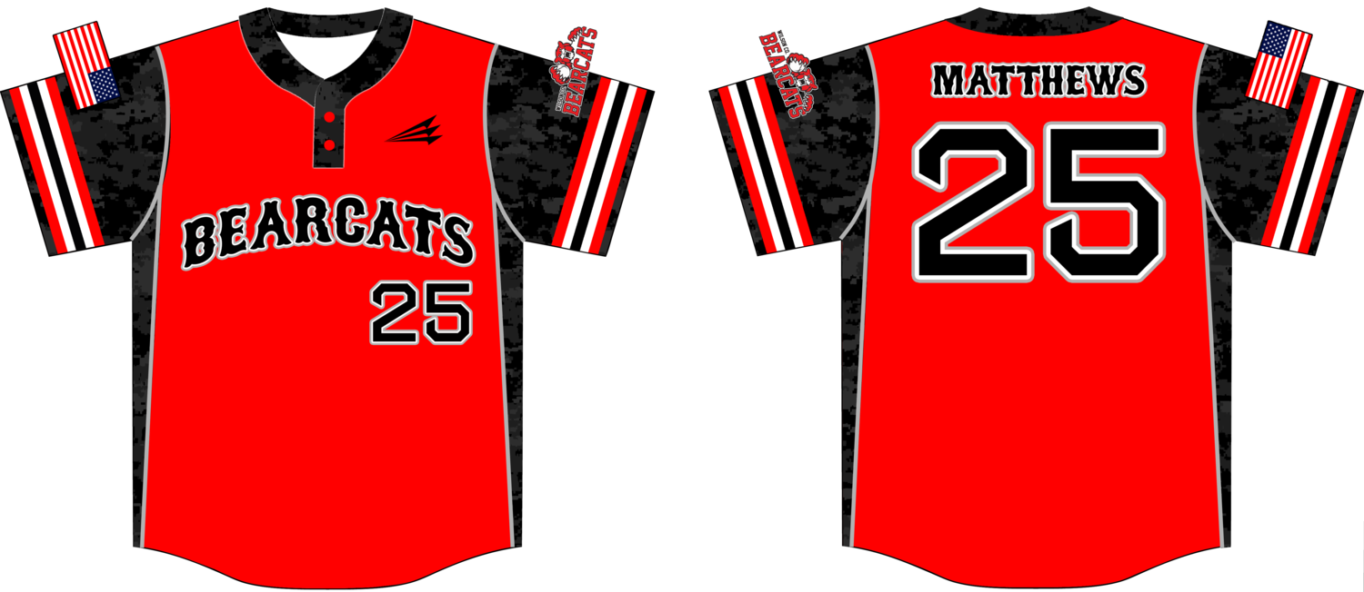 Bearcats (Matthews) Custom Baseball Jersey Design #4D