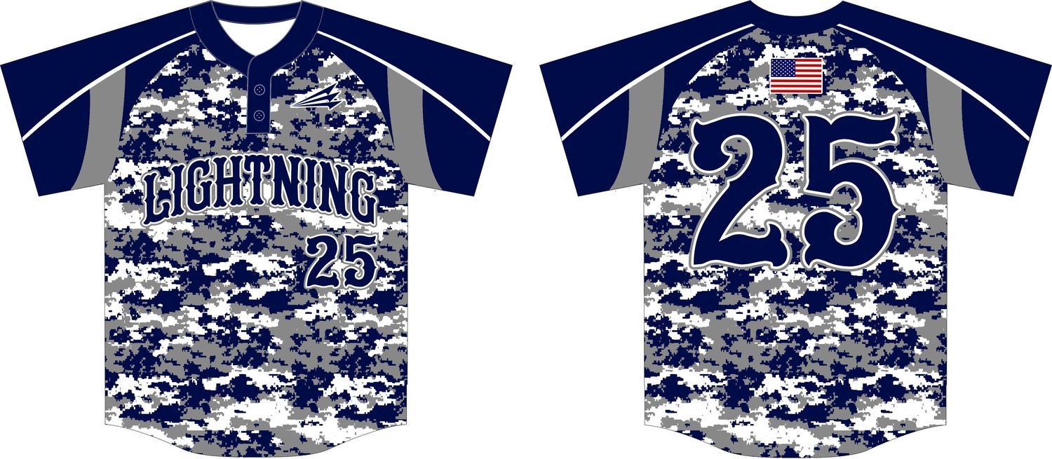 Tennessee Lightning Custom Baseball Jersey - Design 1b