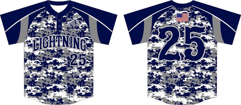 Tennessee Lightning Custom Baseball Jersey - Design 1b