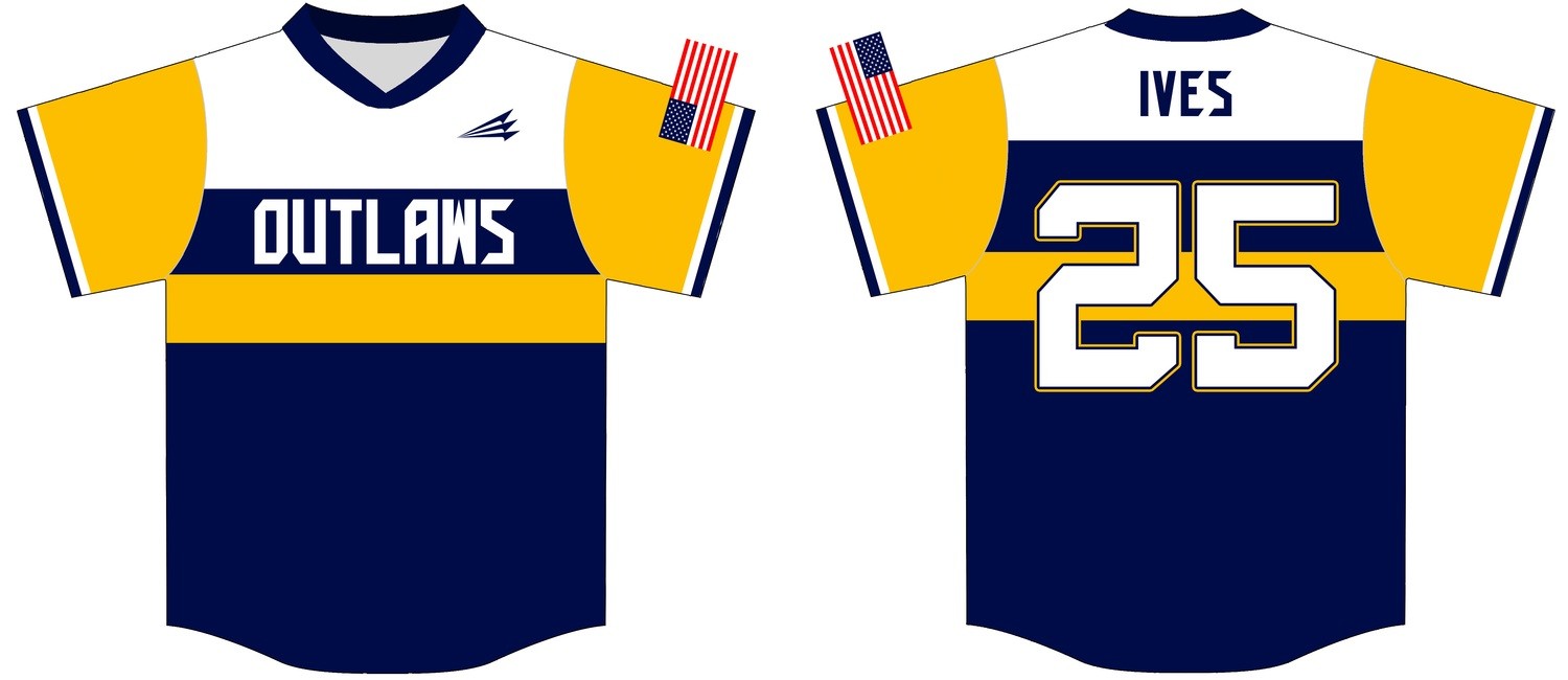Outlaws Custom Baseball Jersey Design #1