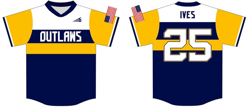 Outlaws Custom Baseball Jersey Design #1