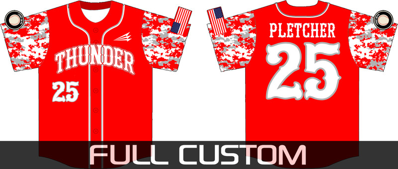 Middleberry Thunder Baseball Custom Jersey Design #1d