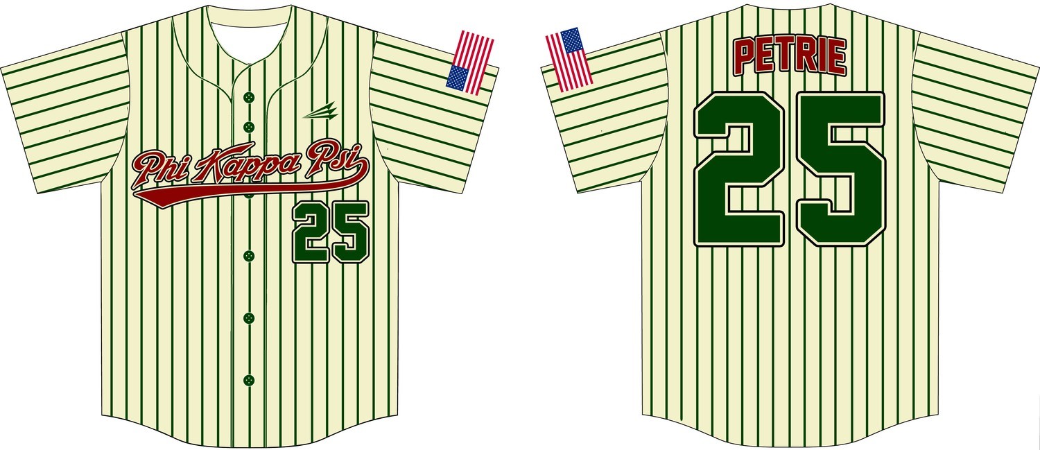 Phi Kappa Psi Custom Baseball Jersey #2B