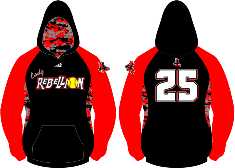Lady Rebellion Custom Baseball Hoodie - D1