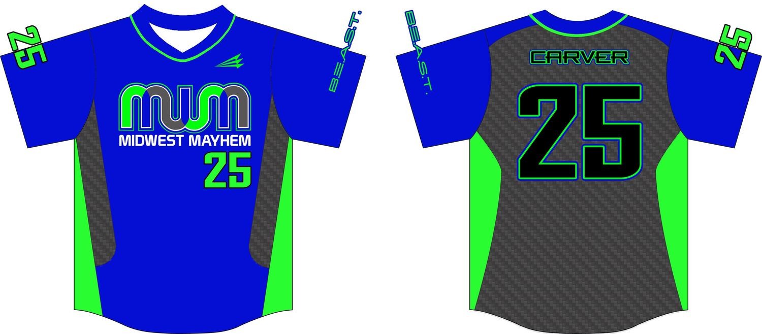 Mid West Mayhem Custom Baseball Jersey #1d