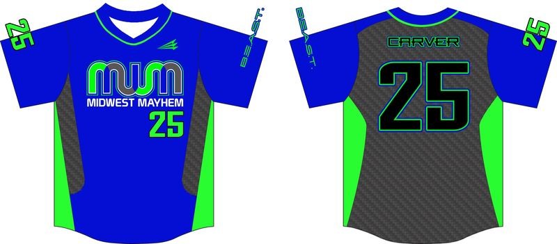 Mid West Mayhem Custom Baseball Jersey #1d