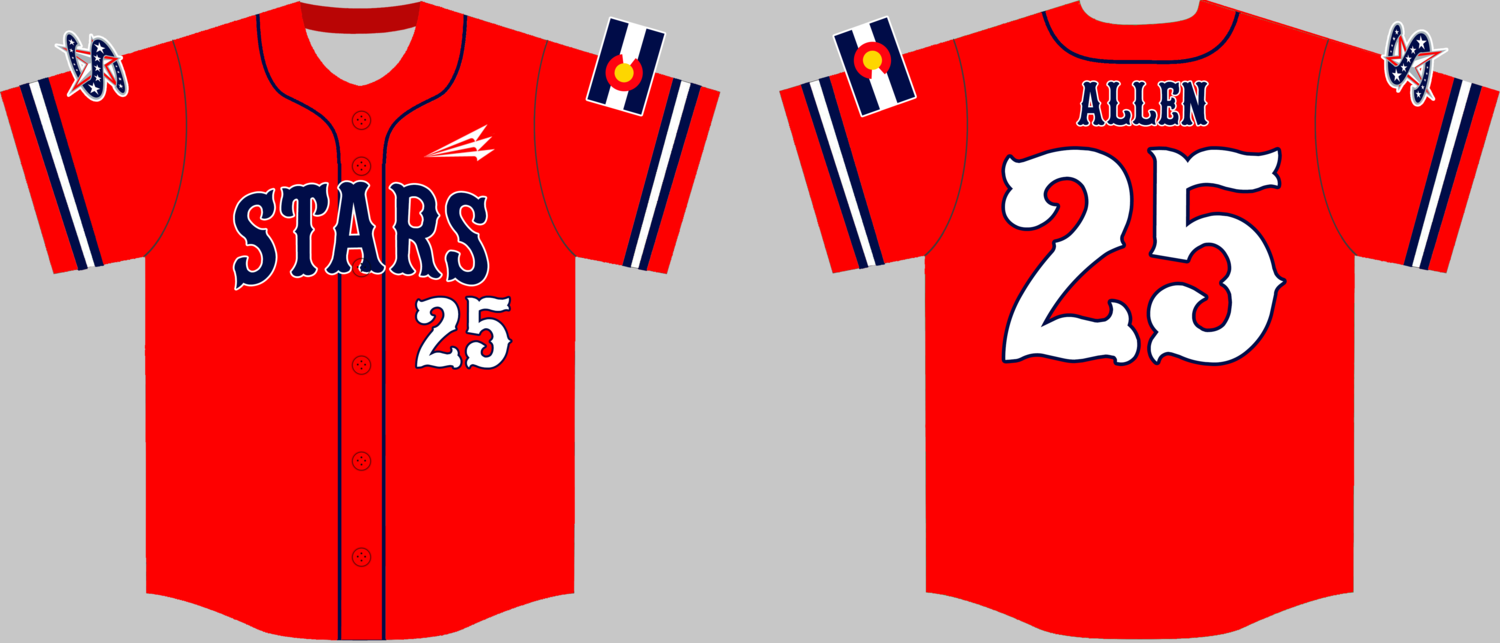 Stars Baseball (Allen) Custom Baseball Jersey #2B