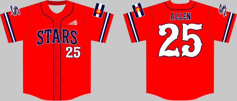 Stars Baseball (Allen) Custom Baseball Jersey #2B