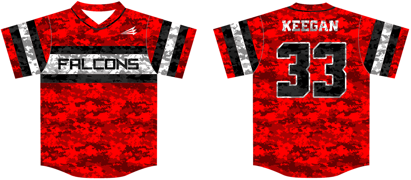 Falcons Baseball Custom Jersey Design #1