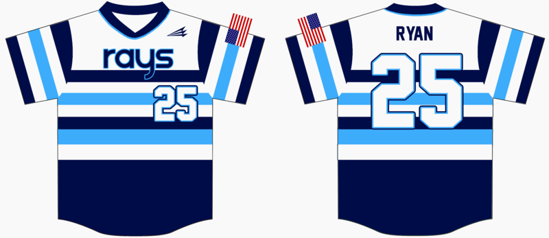Germantown Rays Custom Baseball Jersey 3