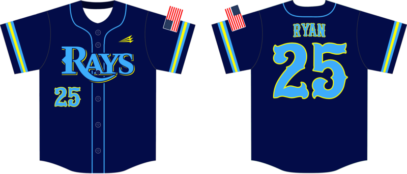 Germantown Rays Custom Baseball Jersey 5