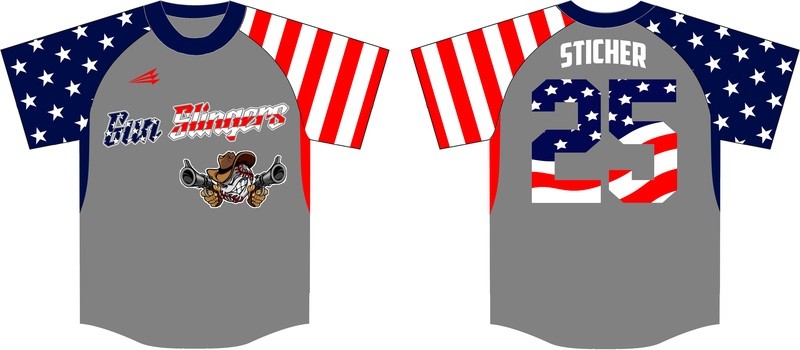 Gun Slingers Custom Baseball Jersey - Design 2B