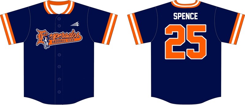 Desperados Custom  Baseball Jersey Design 1A