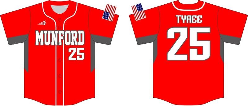 Munford High School Custom Baseball Jersey #7