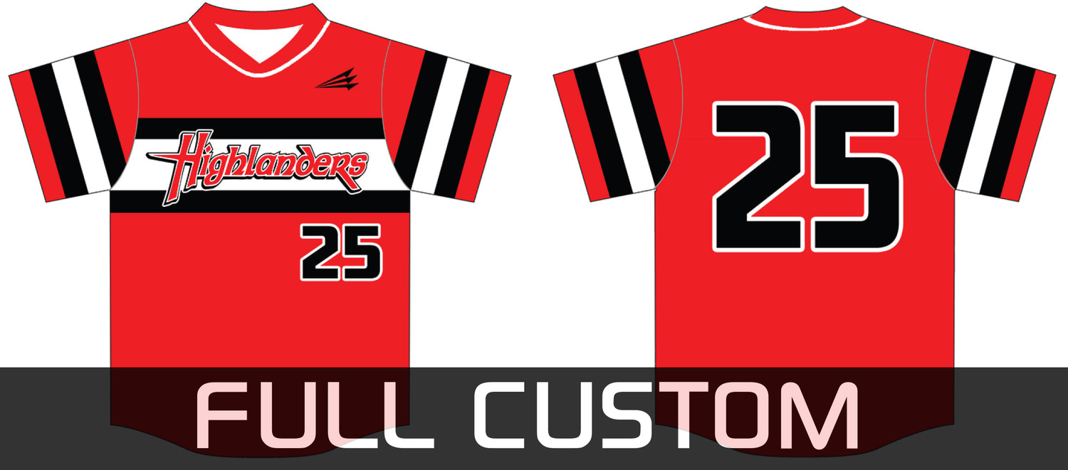 Highlanders Baseball Jersey (Red Design)
