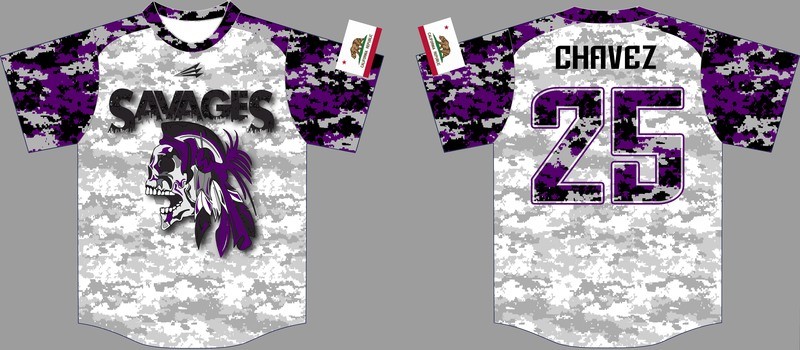 Savages Custom Baseball Jersey Design #1b