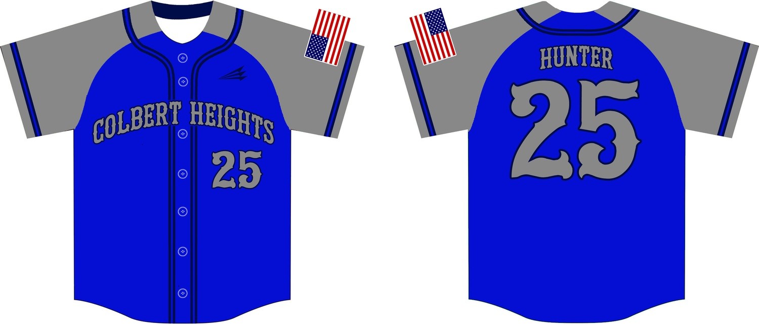 Colbert County Heights Custom Baseball Jersey 1B