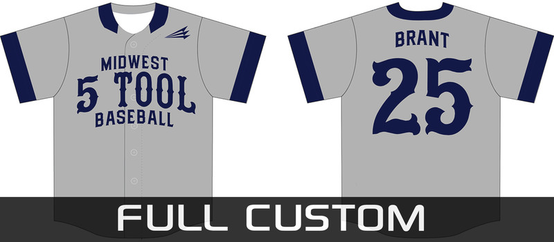 Midwest 5 Tool Baseball Custom Jersey Design #2