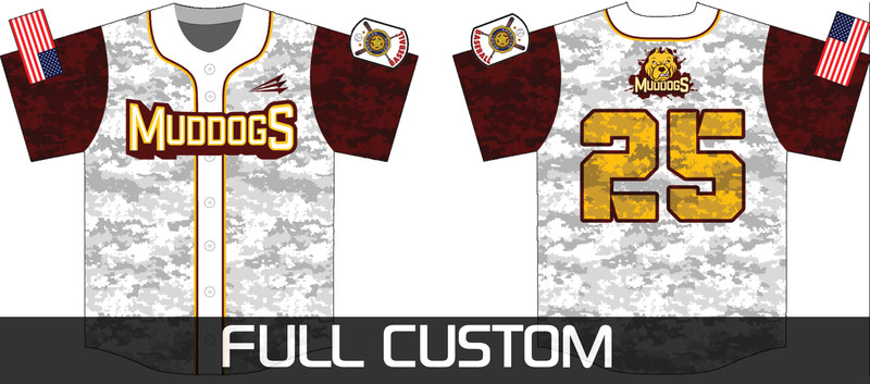 Muddogs Legion Baseball Custom Jersey #3c