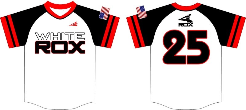 Highland Ranch White Rox Custom Baseball Jersey Design 2