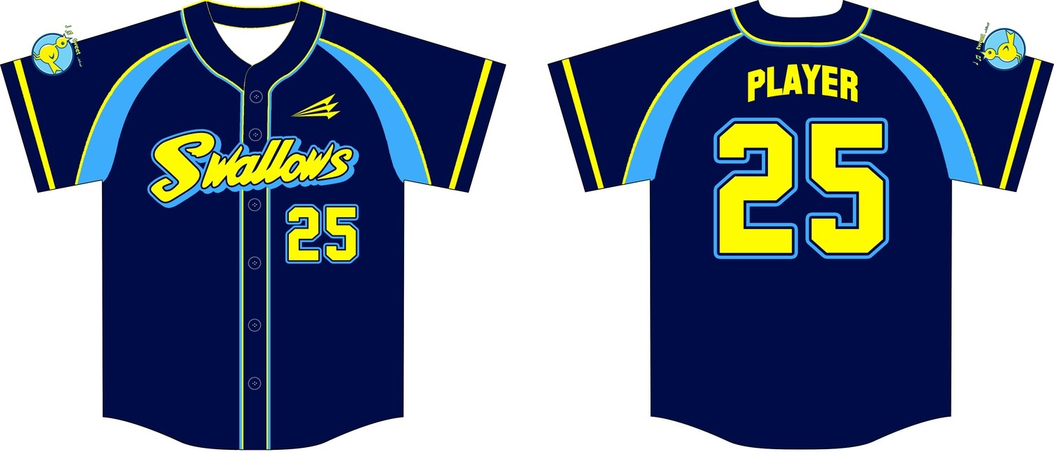 Swallows Custom Baseball Jersey Design #1D