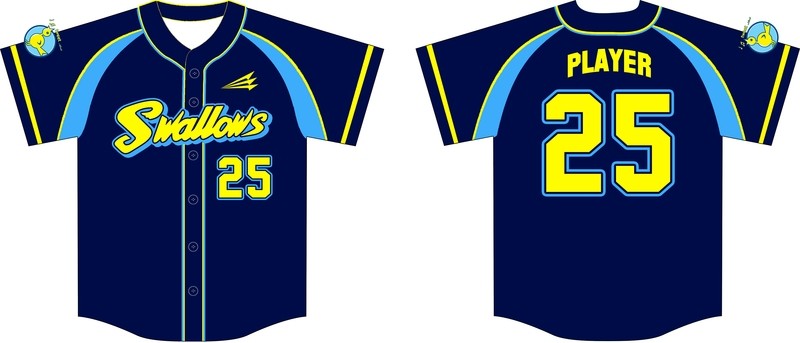 Swallows Custom Baseball Jersey Design #1D