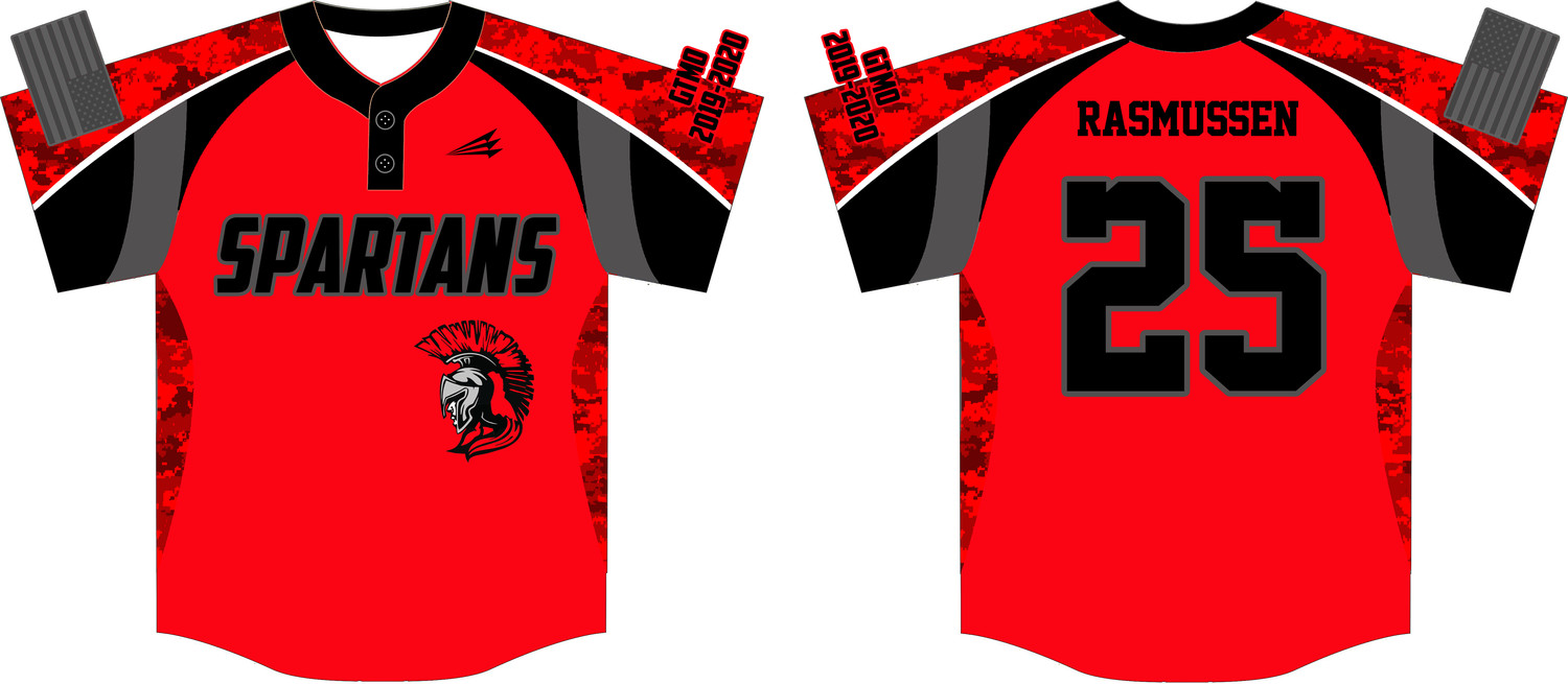 Spartans (RASMUSSEN) Custom Hexaflex Baseball Jersey #J2b