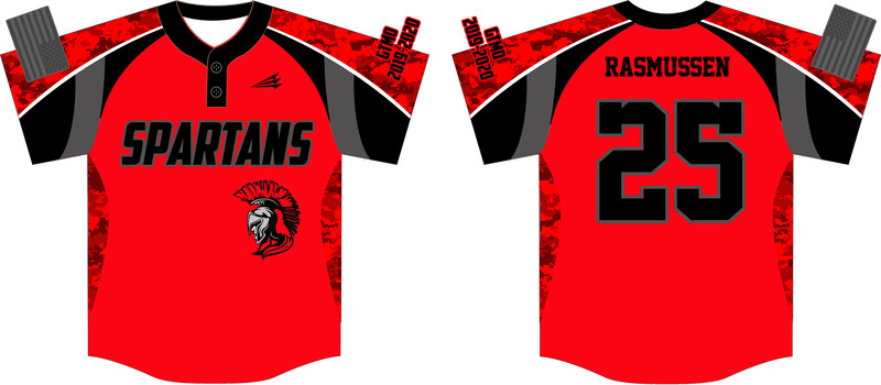 Spartans (RASMUSSEN) Custom Hexaflex Baseball Jersey #J2b