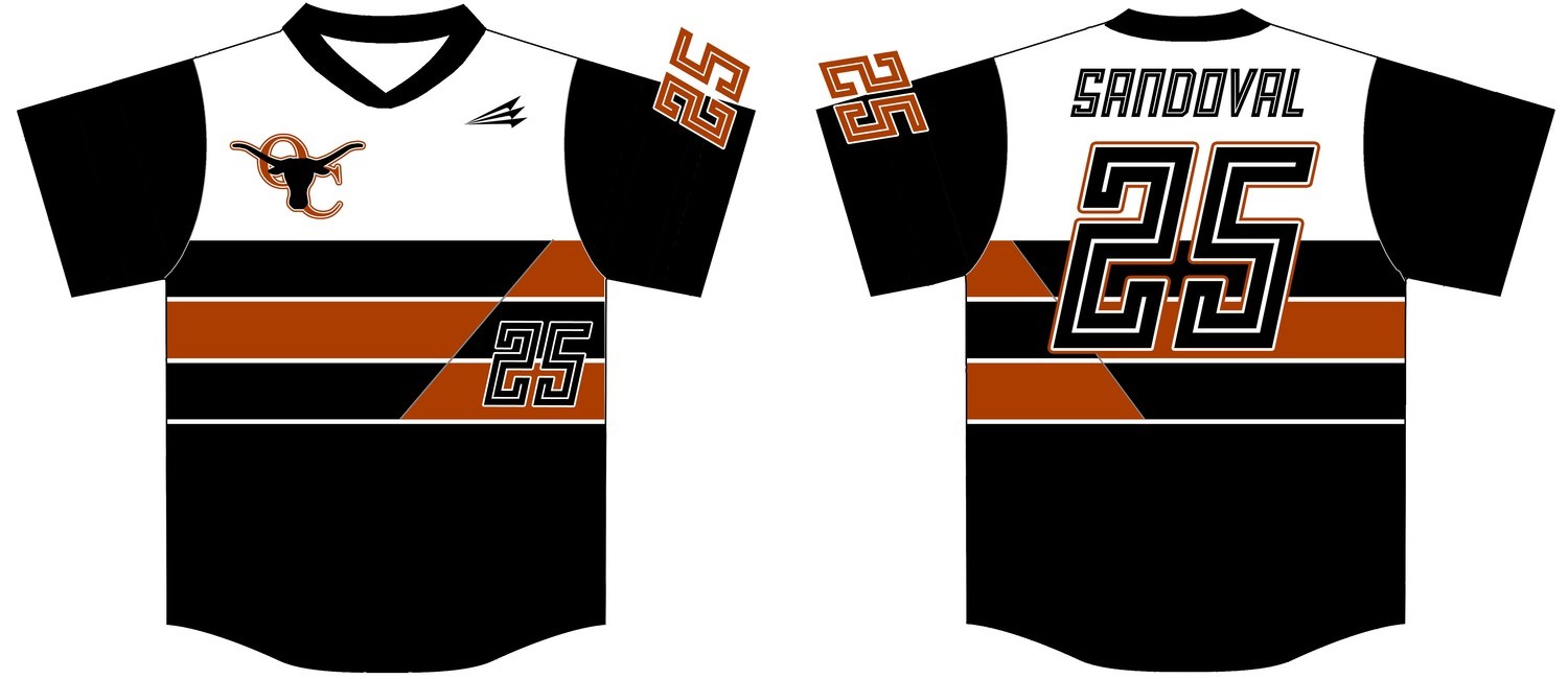 Oak Cliff Longhorns Custom Baseball Jersey 2