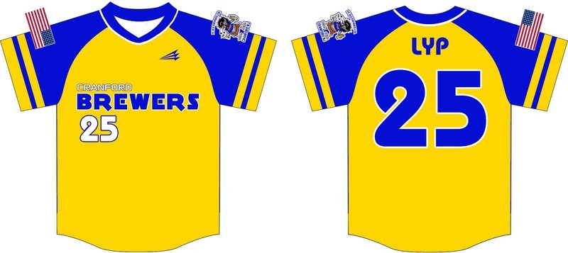 Cranford Brewers Custom Baseball Jersey Design #2B
