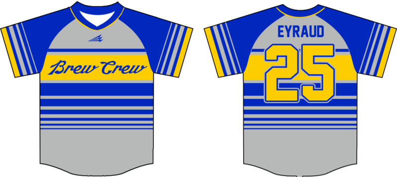 Brew Crew (Eyraud) Custom Pro-Premier Baseball Jersey #J1b