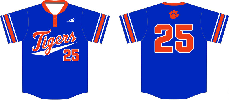 Austin United Tigers Custom HexaFlex Baseball Jersey #J1c