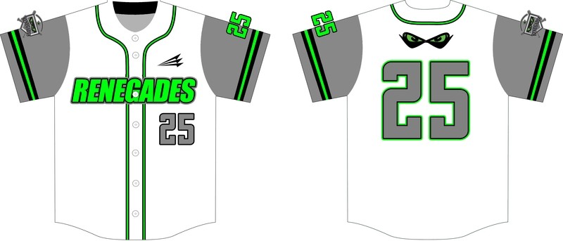Middle Tennessee Renegades Custom Baseball Jersey Design #5C