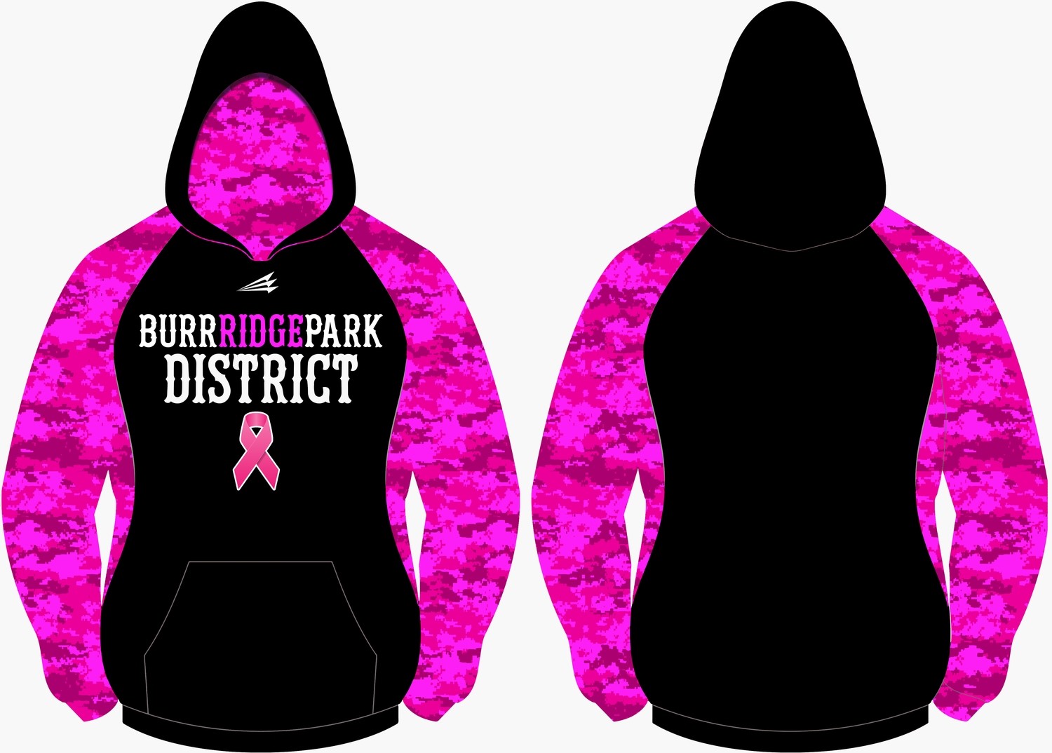 Burr Ridge Park District Custom Baseball Hoodie #1