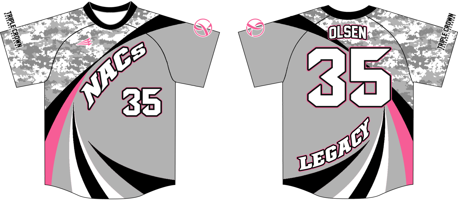 NAC&#39;s Legacy Softball Custom Game Jersey Design #1b