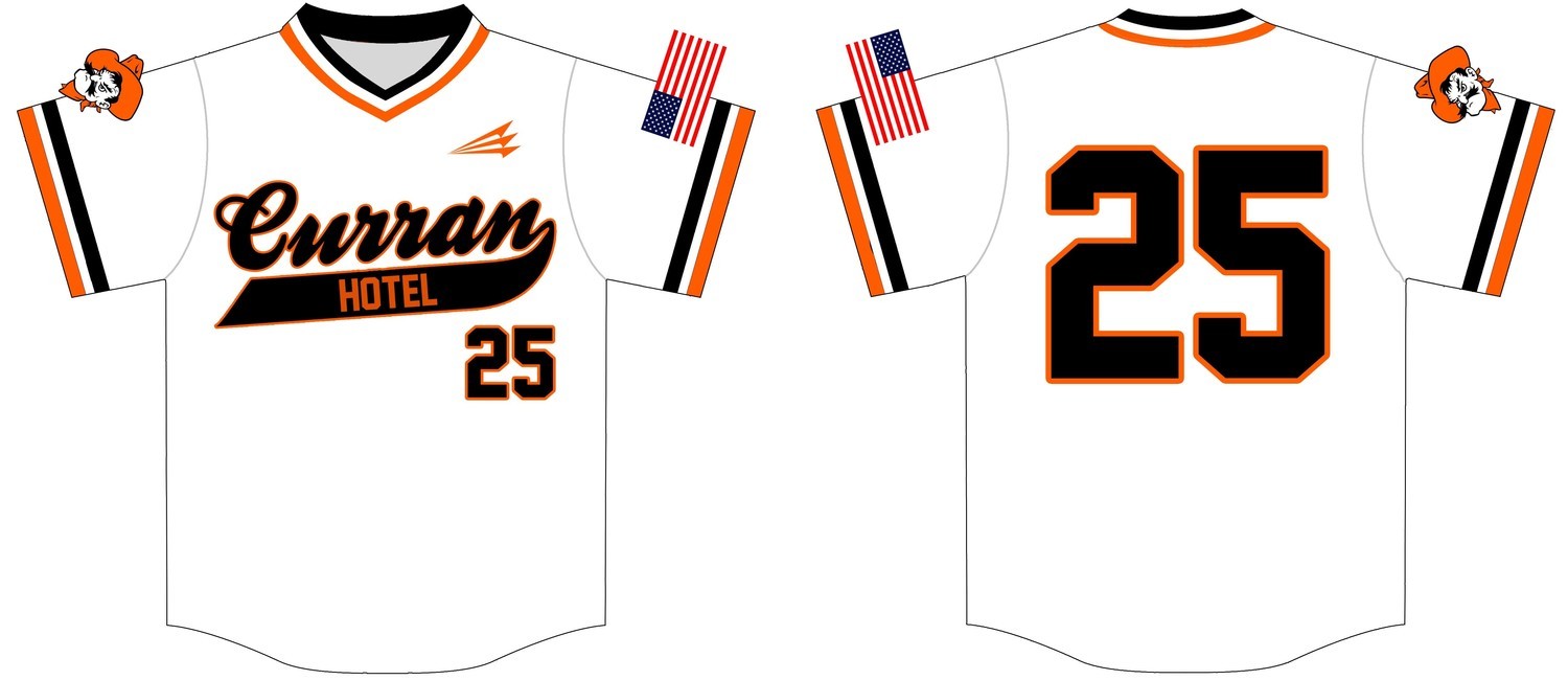 Curran Hotel Custom Baseball  Jersey 4C