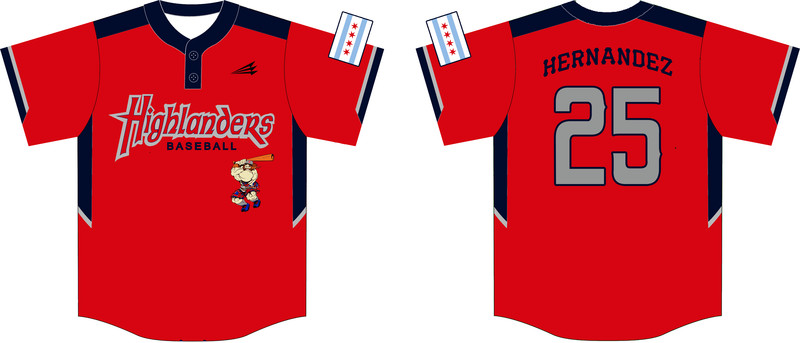 Highlanders (Hernandez) Custom HexaFlex Baseball Jersey #J1b