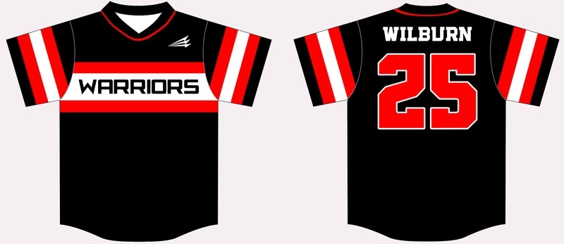 Reston Warriors Custom Baseball Jersey Design #3B