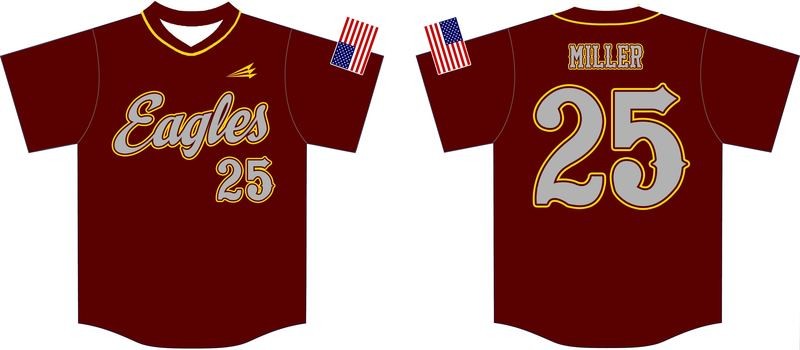 CC Eagles Custom Baseball Jersey #3g