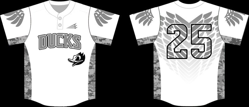 Ducks (Harvey) Custom Baseball Jersey Design #3d